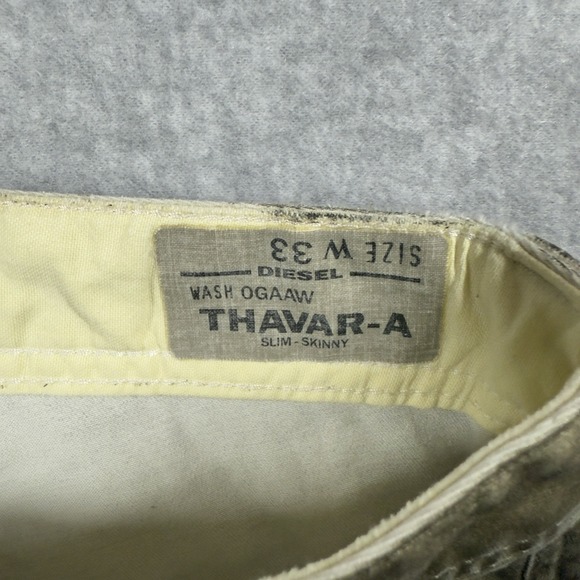 Diesel Thavar-A Pants Mens 33x34 Brown Chino Style Stretch Button Fly - Picture 6 of 13